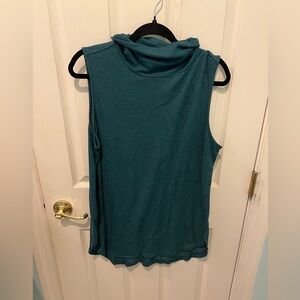 Loft teal sleeveless turtleneck size large